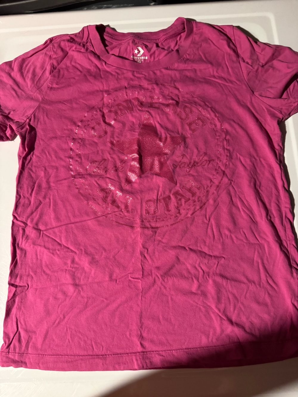 Converse Pink Glitter Graphic Tee - All Star